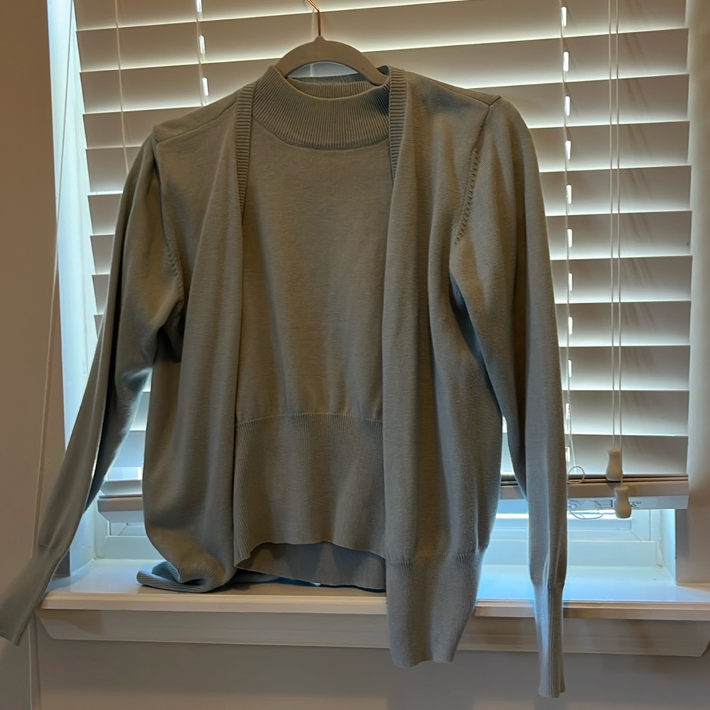 Tank top with matching cardigan